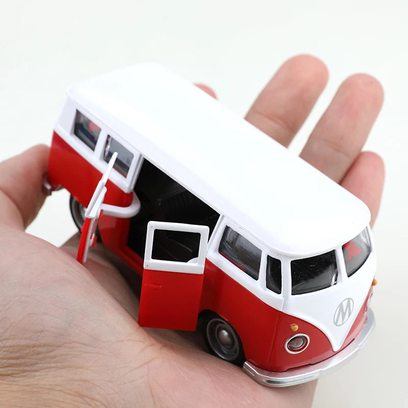 Volkswagen T1 Bus Clássico 1:38 em Metal – Miniatura Retrô