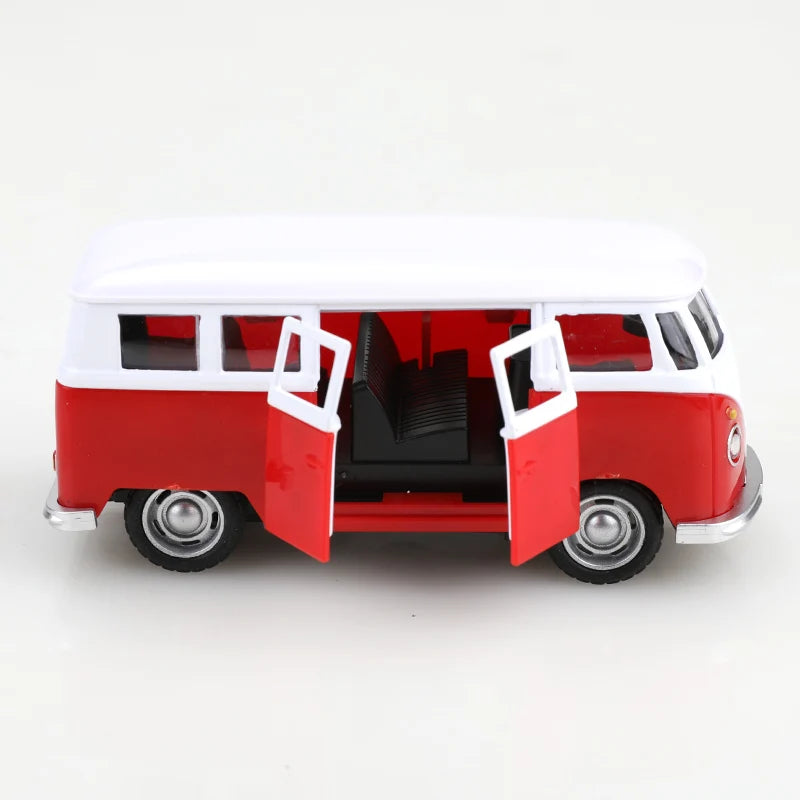 Volkswagen T1 Bus Clássico 1:38 em Metal – Miniatura Retrô